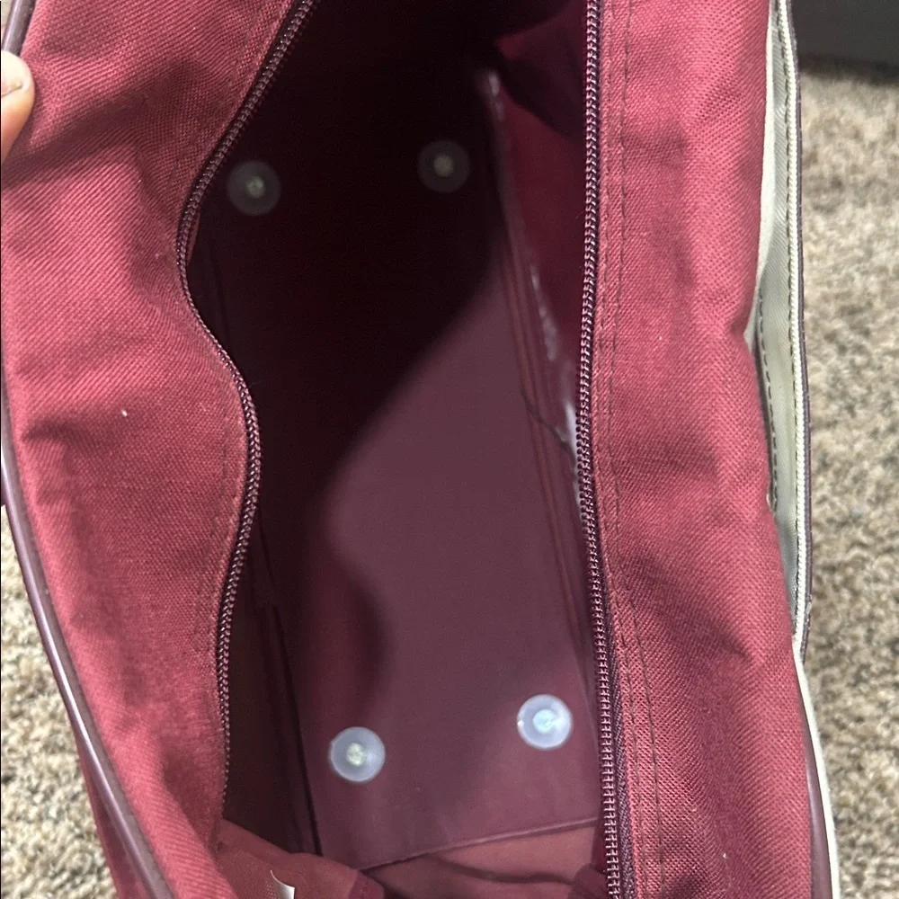 Maroon and Cream Bag